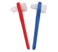 HONITANO 2Pcs Care Toothbrush for Adults Comfortable Dual Head Oral Cleaner for Partial and Full Dentures Durable and Safe Materials for Hard to Reach