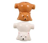 HONITANO 2pcs Cartoon Animal Toothbrush Holder Cute Organizer Boys and Girls Bathroom Storage Rack for Toothbrushes and Toothpicks