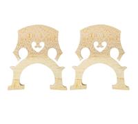 HONITANO 2pcs Cello Fitted Bridge Maple Wood Beige Professional 4/4 Cello Bridge Easy to Carry Can Be Easily Shaped for Practicing Anytime Anywhere