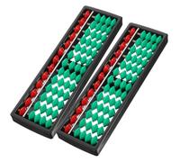 HONITANO 2pcs Chinese Plastic Abacus Educational Tool for Boy Girl Multi-functional Math Learning Device with Bars and Beads for Classroom and Home Use