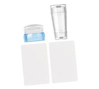 HONITANO 2pcs Clear Silicone Nail Stampers Kit for Nail Art Easy to Use Manicure Tools for DIY French Manicure Transfer Pattern Designs