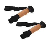 HONITANO 2pcs Cork Walking Stick Handles with Wrist Strap, Eva Soft Grip Replacement for 18mm Diameter Trekking Poles, Hiking Cane Accessories for Outdoor Mobility Support