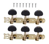 HONITANO 2Pcs Creative Acoustic Guitar Tuners Black Fully Enclosed Tuning Pegs for Folk Instruments Durable and Tuning for Classical Guitars