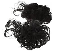HONITANO 2pcs Curly Messy Bun Hair for Women Synthetic Hair Extensions Updo Hairpiece Easy to Wear High Temperature for Daily Use Weddings and Special Occasions