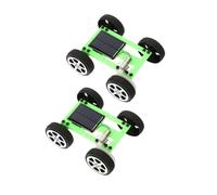 HONITANO 2pcs DIY Solar Powered Car Kit for Green Stem Educational Set with Electric Motor Science Experiment and Engineering Activity for Boys and Enhances Manual Dexterity and Logical