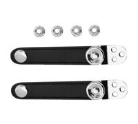 HONITANO 2pcs Double-layer Accordion Straps Black Leather Metal Buckle Fixation for Stable Grip and Comfortable Fit Compatible with Various Accordion