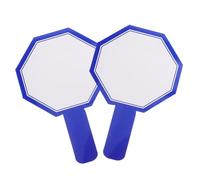 HONITANO 2pcs Double Sided Mini Dry Erase Answer Paddles with Handle Portable Handheld Whiteboards for Voting Scoring and Quick Response in Classroom Office and Games