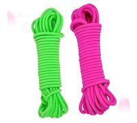 HONITANO 2pcs Elastic Jump Rope Bands Meters Long for Outdoor Fitness Training Rubber Skipping for Boys and Green and Rosy
