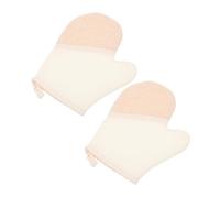 HONITANO 2pcs Exfoliating Bath Gloves Double-sided Body Scrub Mitts for Shower Natural Rubbing Gloves for Dead Skin Removal and Smooth Glowing Skin Care