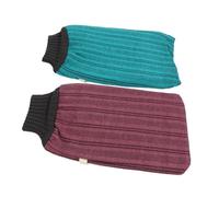 HONITANO 2Pcs Exfoliating Bath Scrub Towels with Dual Sided Thick Texture Powerful Ash Mud Scrubbing Gloves for Whole Body Shower Lightweight Portable for Home and Travel