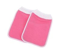 HONITANO 2pcs Exfoliating Bathing Gloves Deep Cleaning Body Scrub Towels Plant Fiber Shower Mitts for Skin Care Thickened Coarse Sand Pink