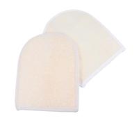 HONITANO 2Pcs Exfoliating Loofah Bath Mitts Dual Side Shower Scrub Gloves for Deep Skin Cleansing Quick Drying Breathable Massage Tool for All Skin Types