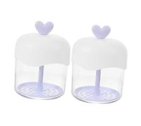 HONITANO 2pcs Face Foam Maker Transparent Purple Heart-shaped Bubble Foamer Cup for Effortless Thick Foam Creation Facial Cleanser Device for Skin Care Routine