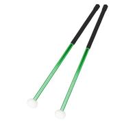 HONITANO 2pcs Felt Head Bass Drum Mallets with Ergonomic Aluminum Alloy Handles for Professional Performance and Practice Percussion Sticks in Green for Marching Band and Drum Accessories