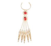 HONITANO 2pcs Fingernail Claw and Finger Accessories Wrist Chain, Five-finger Nail Covers for Women, Stage Performance Props for Dance and Cosplay