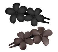 HONITANO 2pcs Flower Claw Clips Flat Hair Clips for Weddings and Parties Sturdy Lightweight Decorative Hair Accessories for Bridesmaids and Daily Wear Floral Design