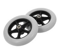 HONITANO 2pcs Front Caster Wheels for Wheelchairs Walkers and Shopping Carts PVC Swivel Replacement Tires Fit Mobility Aid Parts Easy to Install and Wear-Resistant