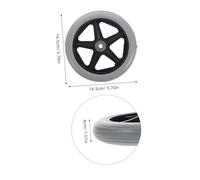 HONITANO 2pcs Front Wheelchair Replacement Wheels PVC Casters Stable Anti-slip Rollers for Wheelchair Walker Accessories Easy to Install for Indoor and Outdoor Use