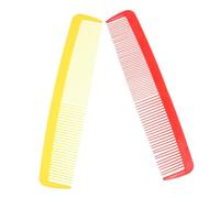 HONITANO 2pcs Giant Oversized Wide Tooth Comb Photo Props for Carnival Cosplay Comedy Party Favors Red Yellow Large Detangling Hairbrush Performance Accessories