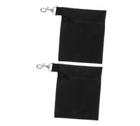 HONITANO 2pcs Golf Tee Holder Pouch with Secure Zipper and Swivel Clasp Lightweight Nylon Golf Valuables Organizer Bag with Lobster Claw Clip for Men