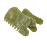 HONITANO 2pcs Gua Sha Facial Tools Set Natural Jade Scraping Board Comb for Face Massage Muscle Relaxation Beauty Portable