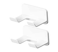 HONITANO 2pcs Hair Dryer Storage Holder Punch Wall Mounted Rack for Bathroom Strong Load Bearing Capacity for Makeup Room Bedroom and Barbershop Unique Design for Hair Dryer Organization