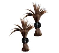 HONITANO 2pcs Half-up Hair Clip Synthetic Wig Clips for Women Ponytail Extensions Messy Bun Party Event