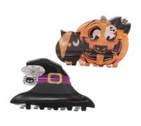 HONITANO 2pcs Halloween Hair Accessories Pumpkin Claw Clips Spooky Bat Goth Style Decorative Hair Clamp for Women Girl for Horror Festival Costume Party