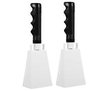 HONITANO 2pcs Handle Cowbells Noise Makers for Football Games Sports Events Loud Cheering Bells Handheld Cow Bell for Team Spirit and Celebrations