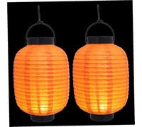 HONITANO 2pcs Hangable Festival Paper Lanterns Home Decor Traditional Japanese Lantern Lamp Origami Paper Pendant Lamp Pendant Japan Orange