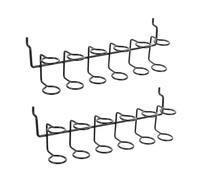 HONITANO 2pcs Heavy Duty Pegboard Screwdriver Racks Multi-ring Tool Holders with Hooks for Garage Workshop Equipment and Home Storage Easy Installation Sturdy Iron Construction