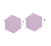 HONITANO 2pcs Hexagon Felt Wall Stickers Purple Thick DIY Felt Pin Board Tiles for Home Office Partition Wall Decor Self Adhesive Notice Memo Bulletin Boards