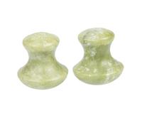 HONITANO 2pcs Jade Mushroom-shaped Guasha Scraping Massage Tool for Face and Eye, Natural Green Jade Roller for Women's Facial and Body Care, Puffiness Reduction and Skin Relaxation