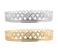 HONITANO 2pcs King Crown Headdress Vintage European Style Men S Royal Costume Accessories for Weddings Parties Performances Medieval Renaissance Prom