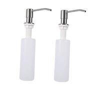 HONITANO 2Pcs Kitchen Sink Soap Dispenser Pump Bottles White Refillable Liquid Soap Dispenser for Bathroom and Kitchen Washbasin Cleaning Essence Storage