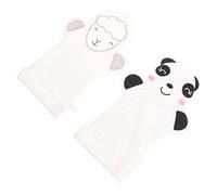 HONITANO 2Pcs Large Cartoon Bath Mittens Exfoliating Shower Gloves for Body Scrubbing Soft Reusable Wash Gloves for Arms Legs Chest Back Home Use