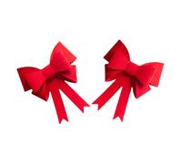 HONITANO 2pcs Large Red Bow Christmas Decorations Oversized Bowknot for Christmas Tree Topper Curtain Tiebacks Wreaths Outdoor Present Wrapping Wedding and Holiday Decor