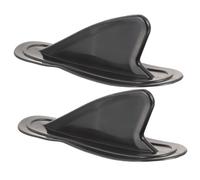 HONITANO 2Pcs Longboard Fin for Inflatable Surfboards and Paddle Boards Easy Install Surfboard Tail Fin for Improved Tracking and Tight Arc Turns Black Water Sports Accessory