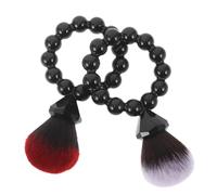 HONITANO 2pcs Loose Powder Brush: Portable Makeup Brush with Ring-Shaped Handle - Non-Shedding Finishing Makeup Tools for Travel Women and Beginners