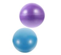 HONITANO 2pcs Mini Fitness Ball with Pump Multi-functional Pilates and Yoga Core Trainer for Home Workouts Muscle Toning Balance and Posture Training Women Exercise Stability Ball Purple