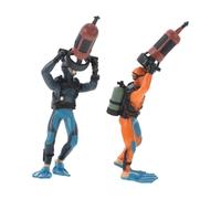 HONITANO 2Pcs Miniature Diver Figurines Desktop Decoration PVC Educational for Hand-eye Coordination Learning and Imaginative Play Safe Landscape Ornament