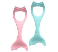 HONITANO 2Pcs Multifunctional Silicone Eye Makeup Tool Eyelash Brush Guards and Eyeliner Applicators with Eyebrow Combs Portable for Precise Lash and Brow Styling and