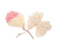 HONITANO 2pcs Natural Bath Loofah Exfoliating Body Wash Sponge Scrubber for Adults Lightweight Skin Smoother with Rich Bubbles for Relaxing Bath and Gentle Cleansing