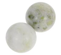 HONITANO 2pcs Natural Stone Baoding Balls for Hand Strength Exercise and Stress Relief, 5CM Jade Fitness Massage Balls for Meditation, Deep Tissue Therapy, Brain Relaxation with Storage Box