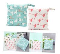 HONITANO 2pcs Nursery Diaper Bag Wet Dry Storage Pouch for Babies Reusable Hanging Diaper Storage Bag with Waterproof Material Portable Travel Organizer