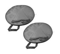 HONITANO 2Pcs Oxford Cloth Dumb Drum Bag Percussion Instrument Case for Practice Pads Travel Music Lessons Reinforced Seams Black