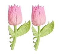HONITANO 2pcs Pink Tulip Flower Hair Claw Clips for Women Strong Hold Claw Clips Suitable for Thick and Thin Hair Spring Summer Set