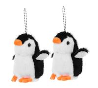 HONITANO 2pcs Plush Penguin Doll Keychain Cute Cartoon Animal Key Ring Decoration Stylish Bag Hanging Charm Soft Stuffed Penguin Keychain for Gifts for for for and Collecting