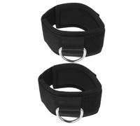 HONITANO 2pcs Portable Ankle Straps with Silver D Ring for Cable Machine Workouts Convenient Ankle Belt for Indoor Outdoor Leg Training and Resistance Exercises