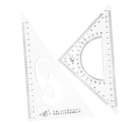 HONITANO 2pcs Precision Triangle Ruler Set for Architects and Engineers Transparent Drafting Triangle Bracket for Exact Angle and Straight Line Drawing Geometry Tools for Students and